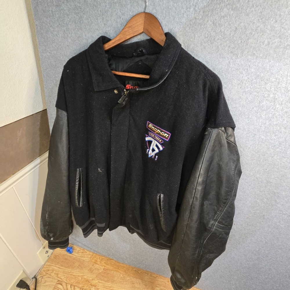 Snap On Tool Collectible 75th Anniversary Leather & Wool Jacket Limited XL Read